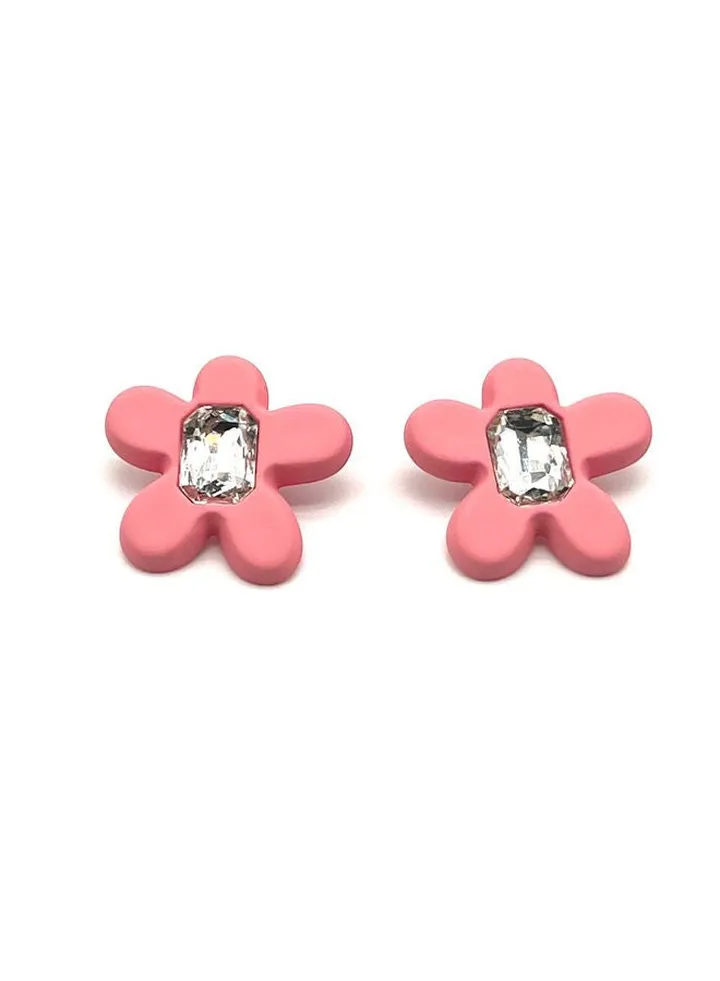 Loly Flower Earring Of Fluffy Women's Accessories-Rose Gold