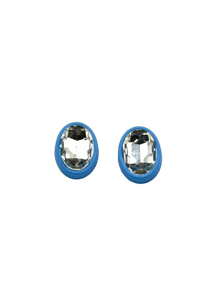 Pie Crystal Earring Of Fluffy Women's Accessories-Blue