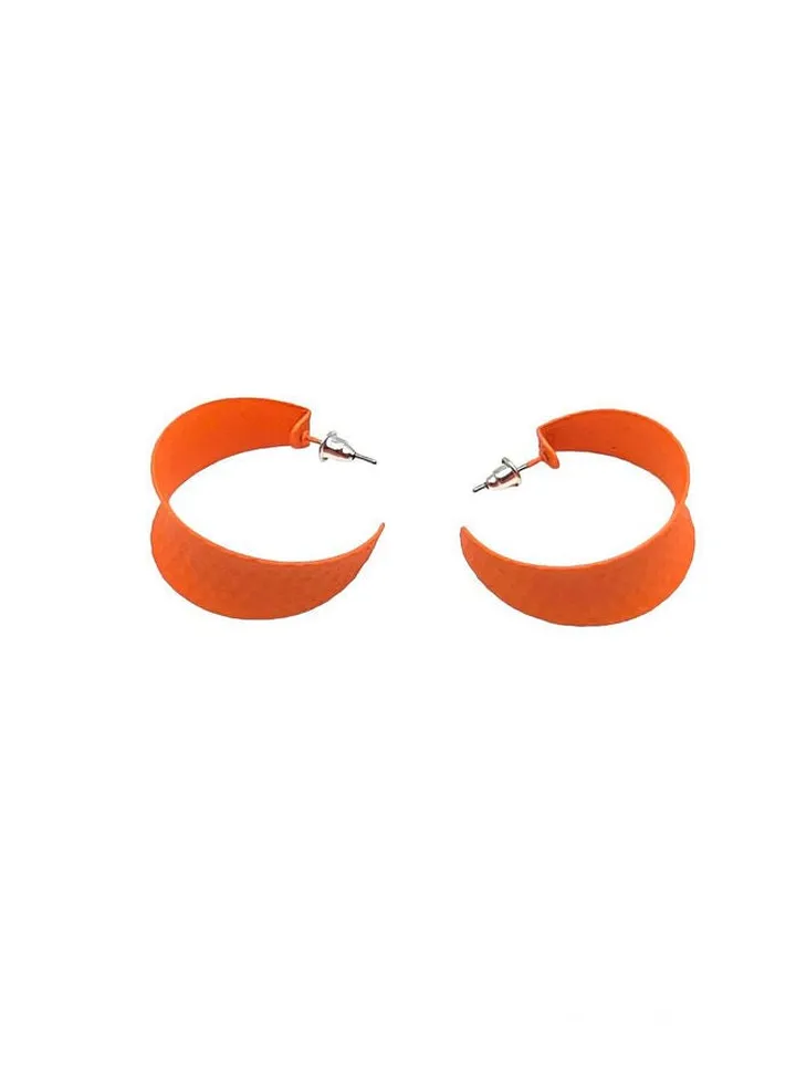 Bold Quirky Earring Of Fluffy Women's Accessories-Orange