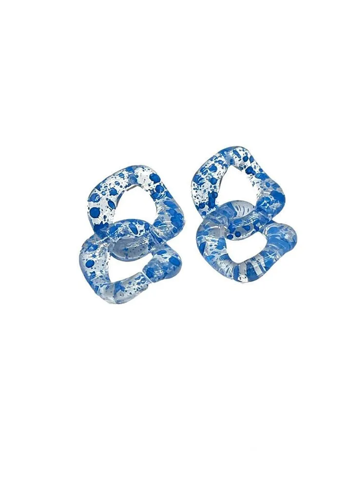 transparent Earring Of Fluffy Women's Accessories-Blue