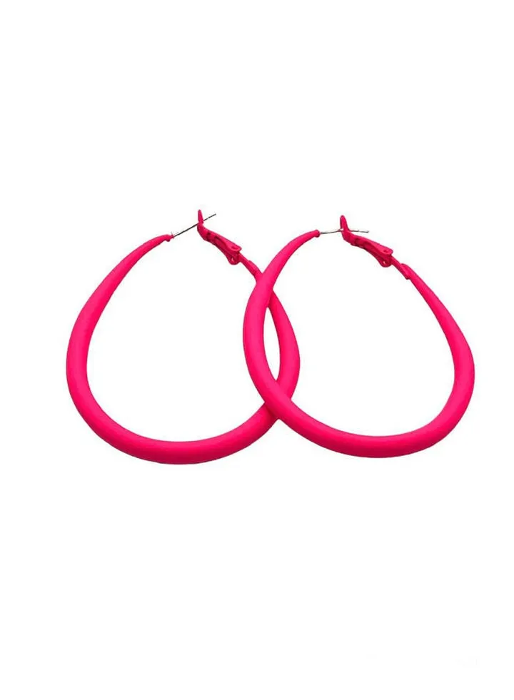 Egg Shape Earring Of Fluffy Women's Accessories-Pink