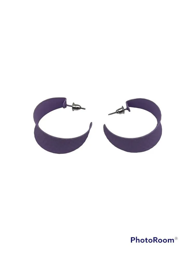Bold Quirky Earring Of Fluffy Women's Accessories-Purple