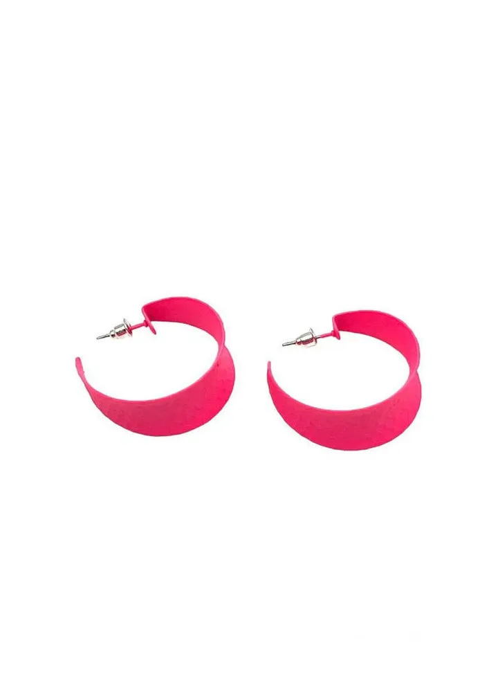 Bold Quirky Earring Of Fluffy Women's Accessories-Pink