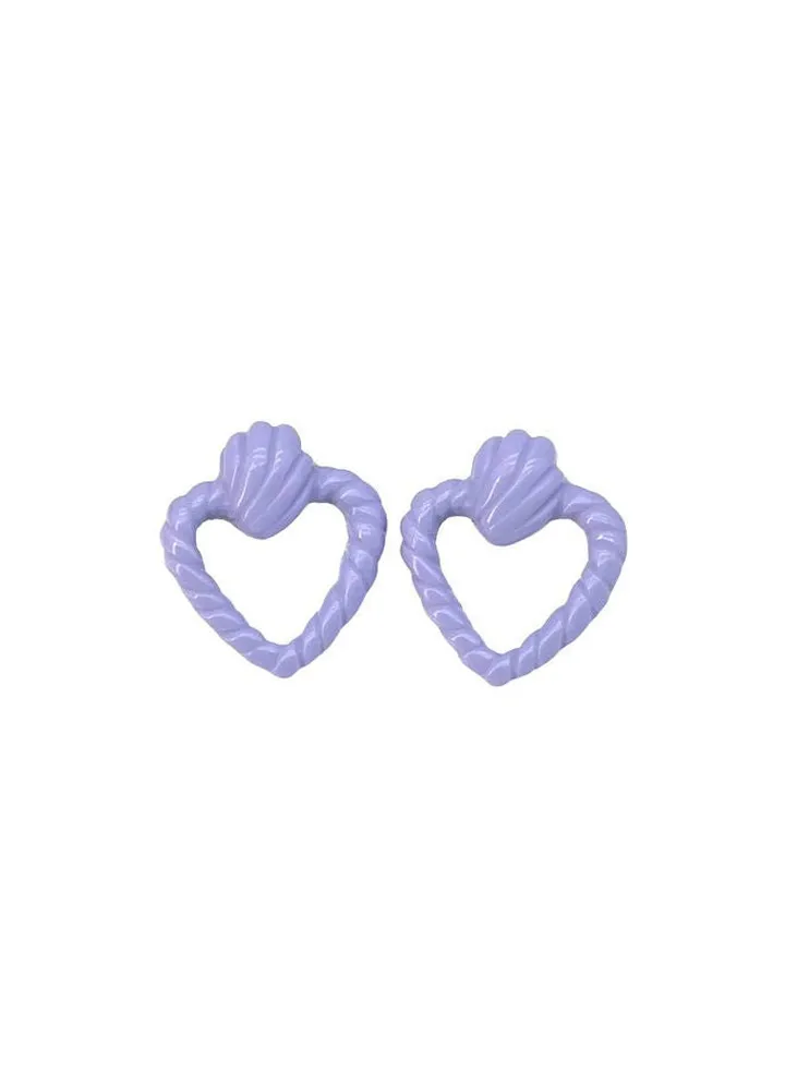 triangle Earring Of Fluffy Women's Accessories-Purple