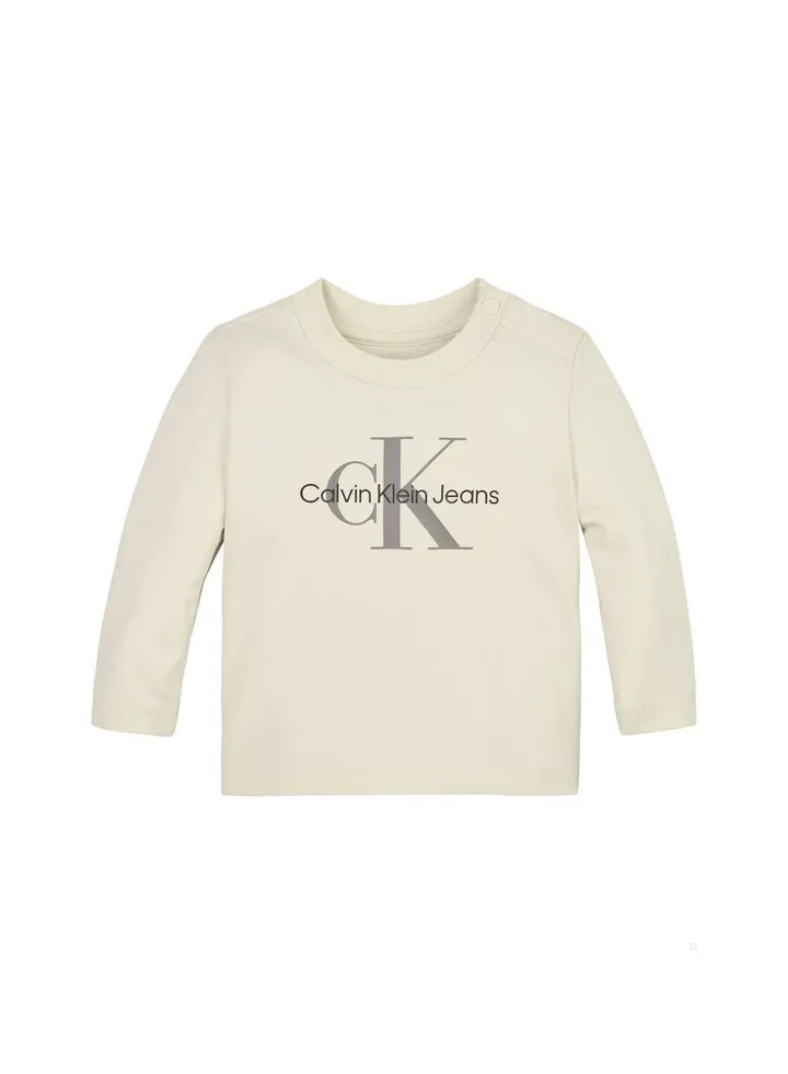 Baby's Long Sleeves T-Shirt, Cotton, White