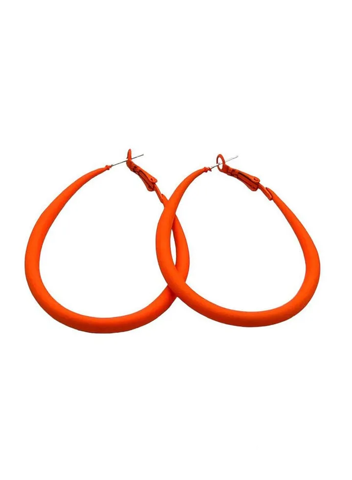 Egg Shape Earring Of Fluffy Women's Accessories-Orange