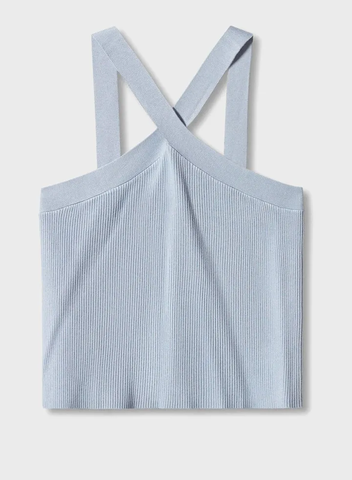 Youth Essential Knitted Crop Top