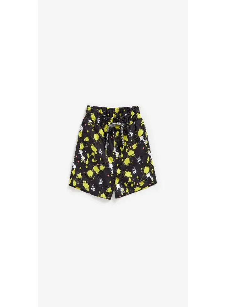 Black Splat Board Shorts