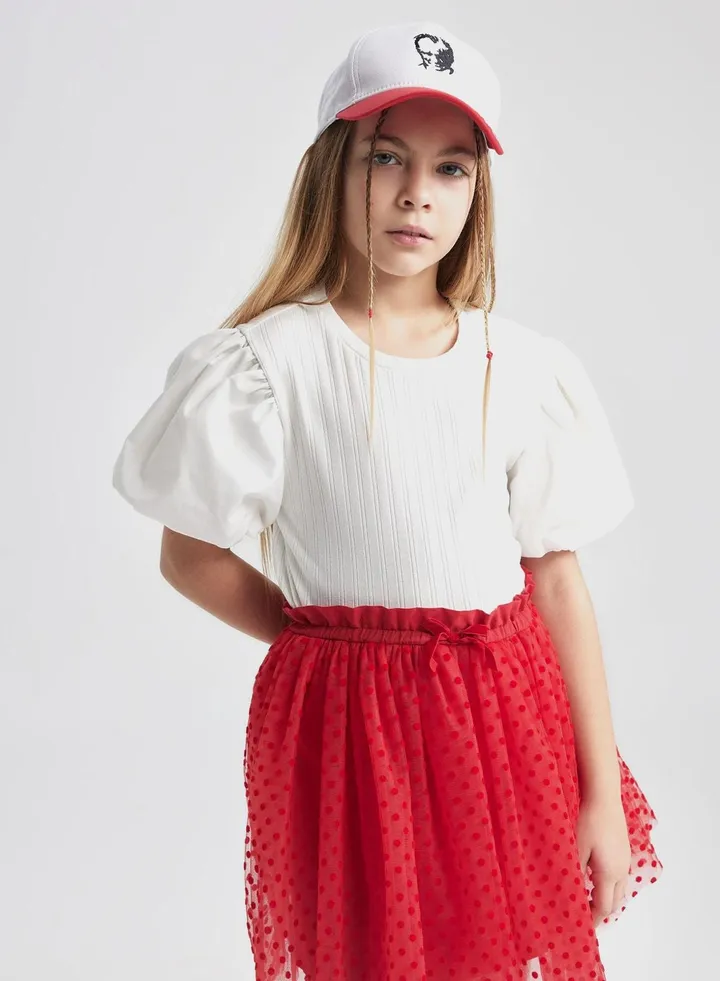 Girl Slim Fit Ribbed Camisole T Shirt