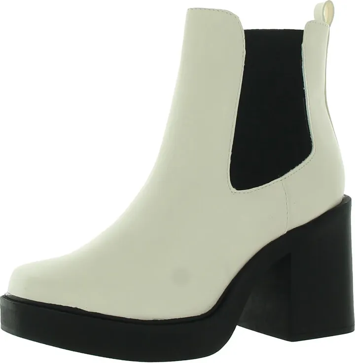 Dru Womens Faux Leather Booties Chelsea Boots
