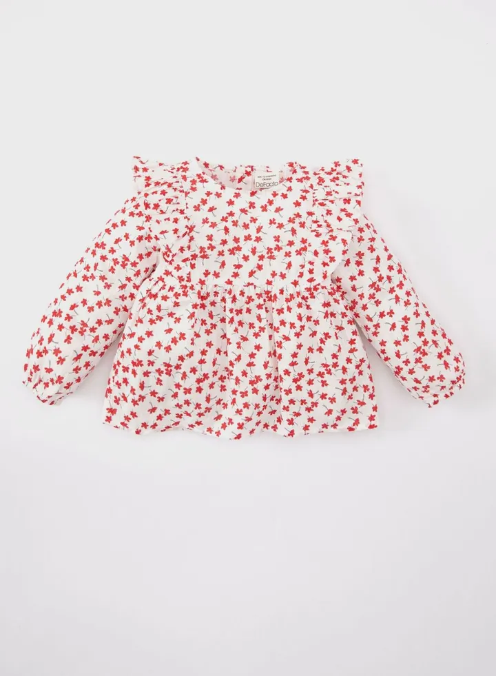 Regular Fit Flower Long Sleeve Shirt