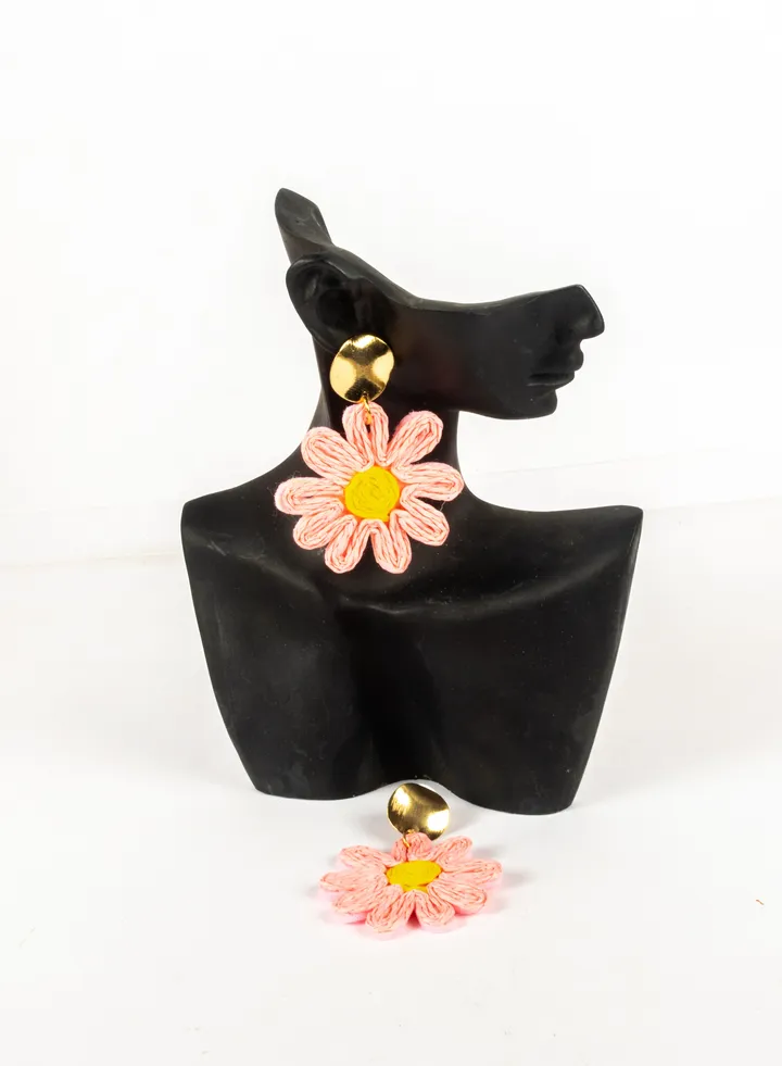 Pink Flower Earring