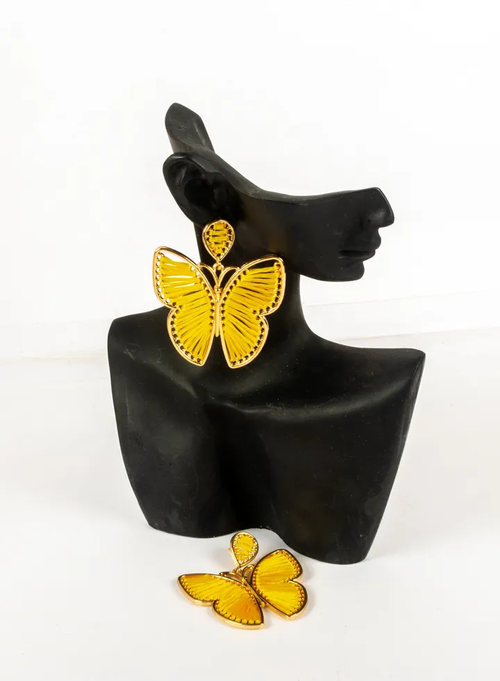 Yellow Butterfly Earring