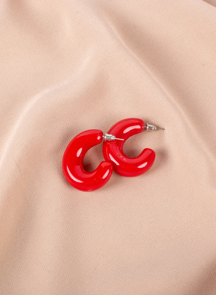 Acrylic Earring Red