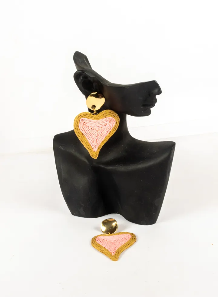 Pink Heart Earring