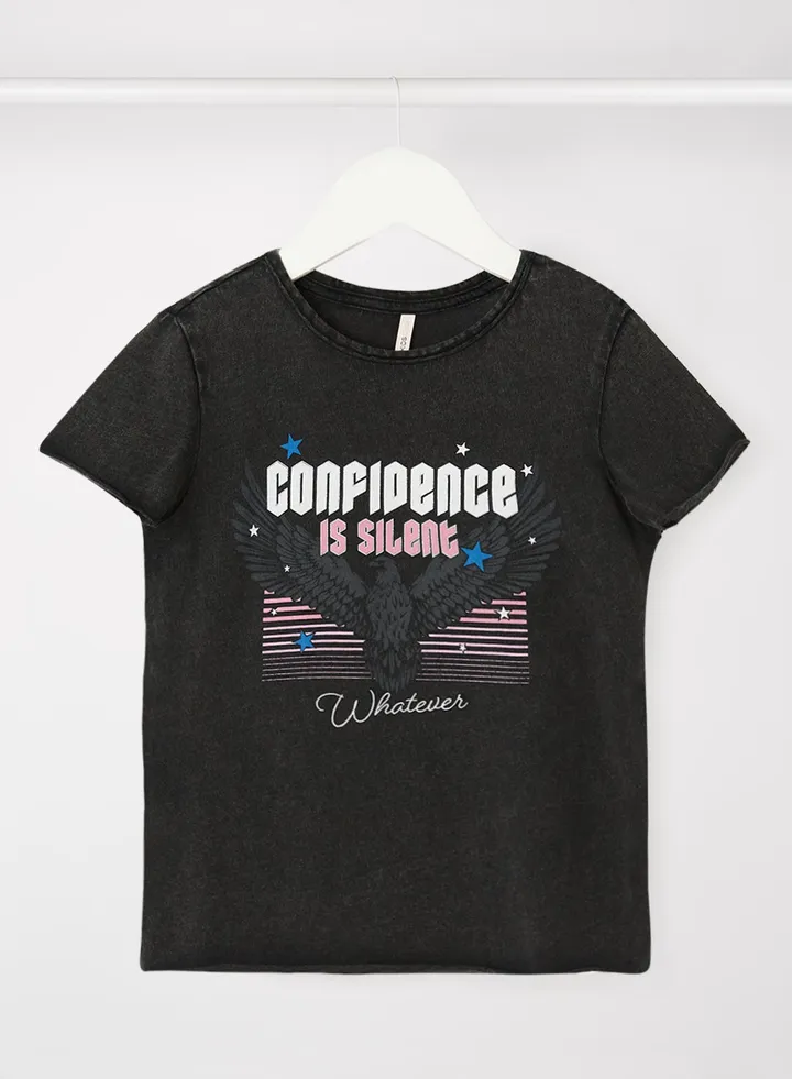 Kids/Teen Slogan T-Shirt Black