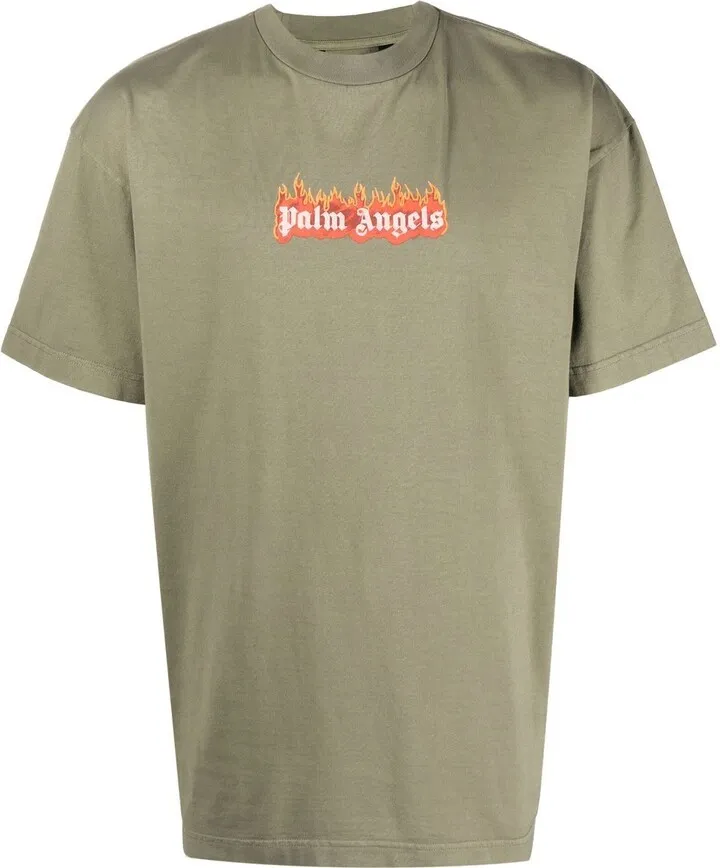 Burning Logo-print crew-neck T-shirt