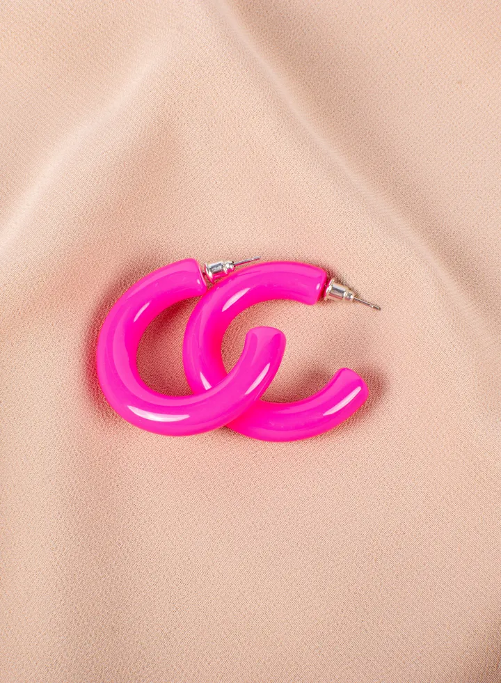 Acrylic Earring Fushia
