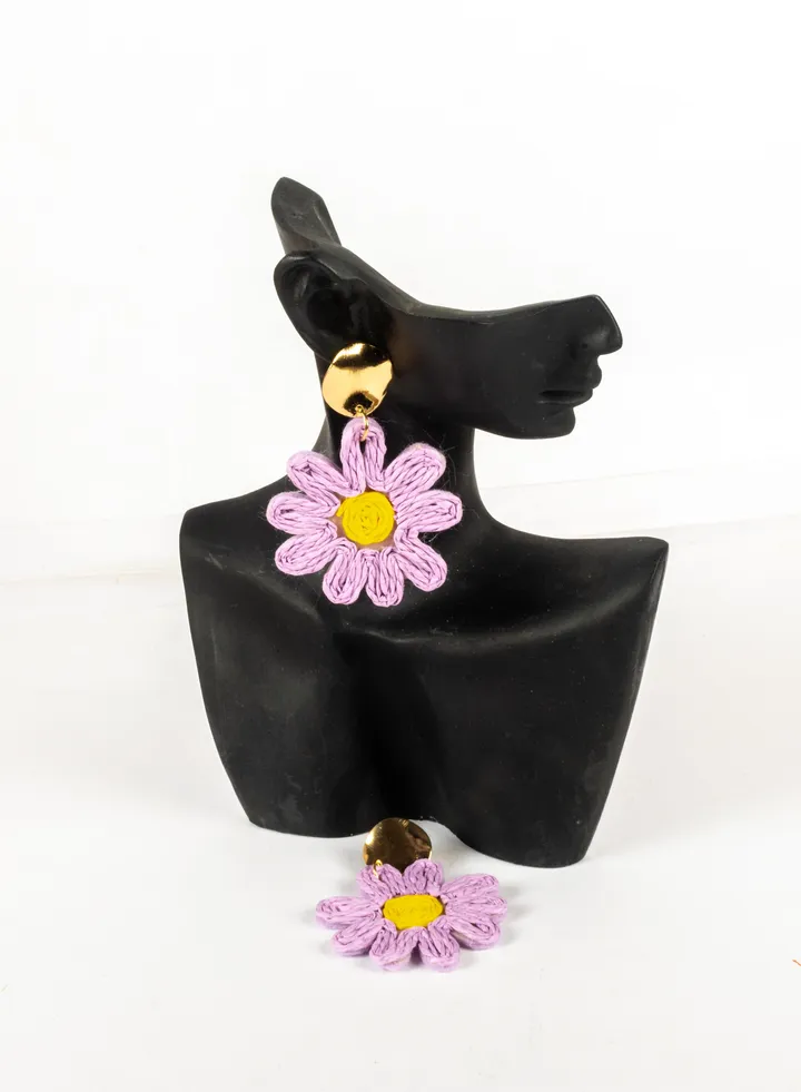 Purple Flower Earring