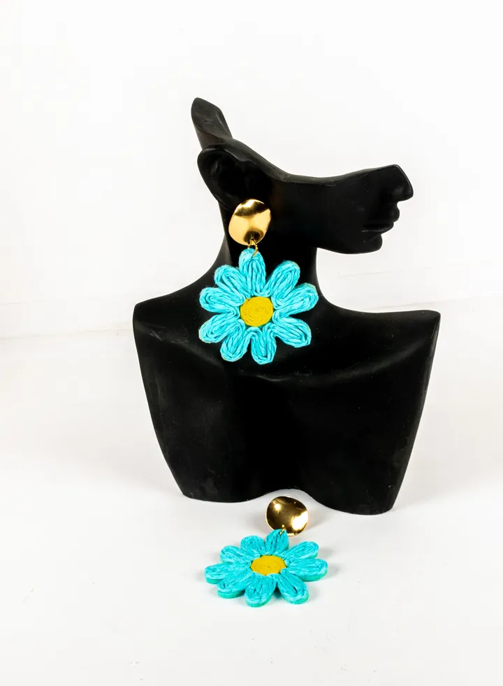 Blue Flower Earring