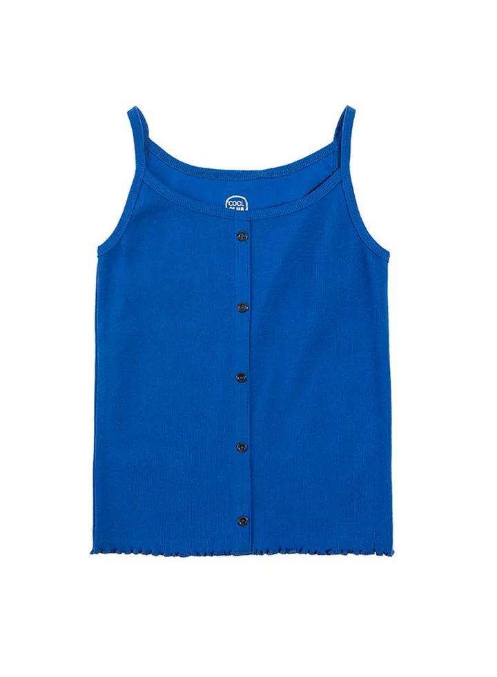 Round Neck Blouse Blue