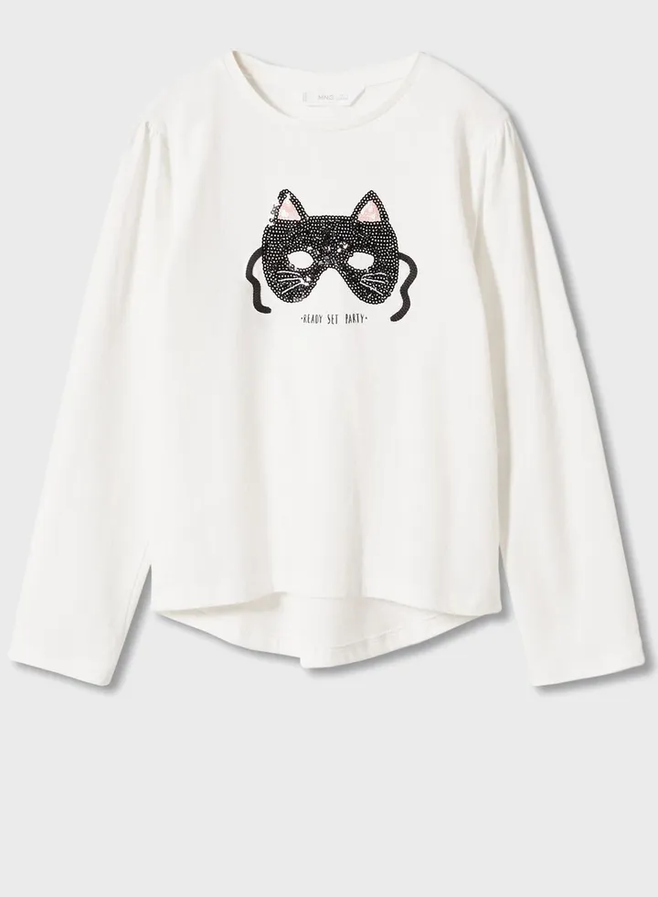 Kids Sequin Mask T-Shirt