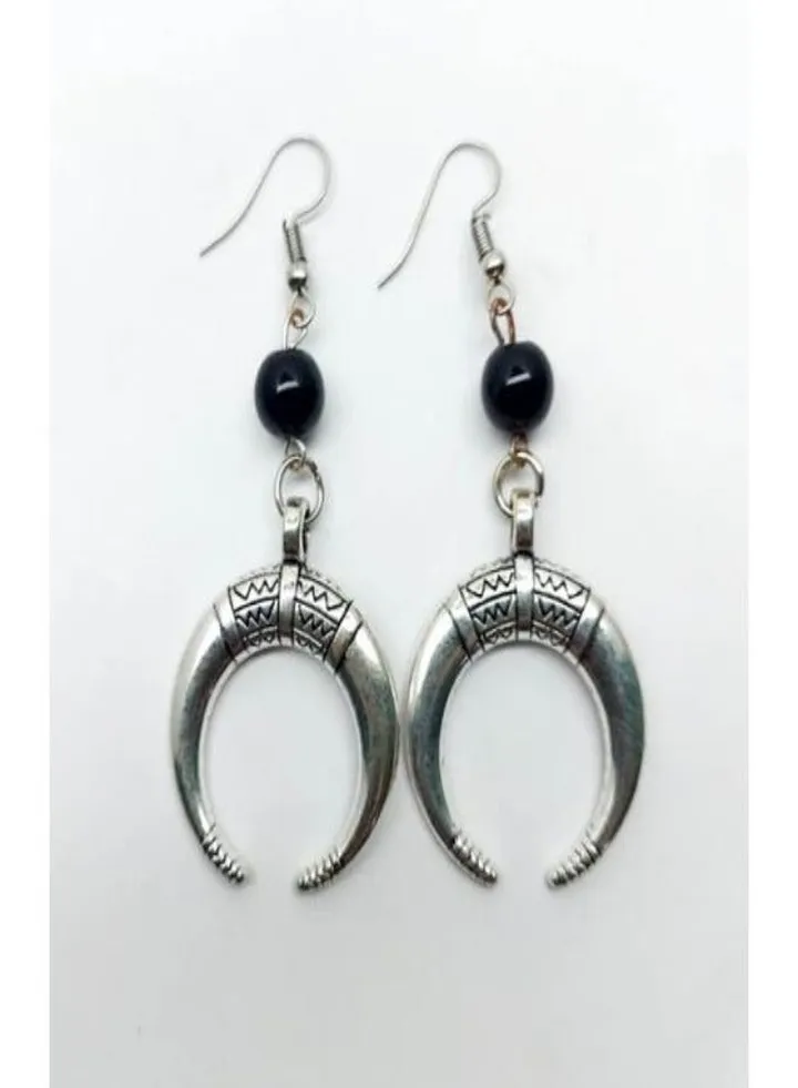 Handmede silver earrings with pearl beads