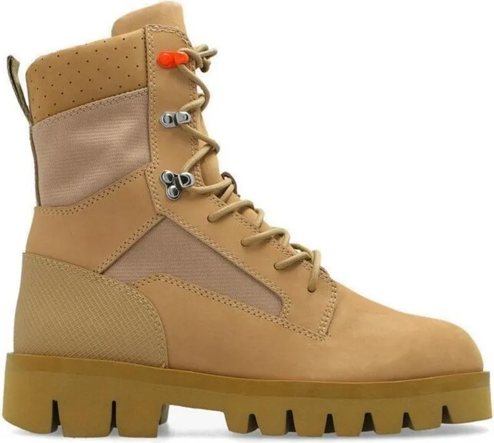 Heron Preston Panelled Lace-Up Combat Boots