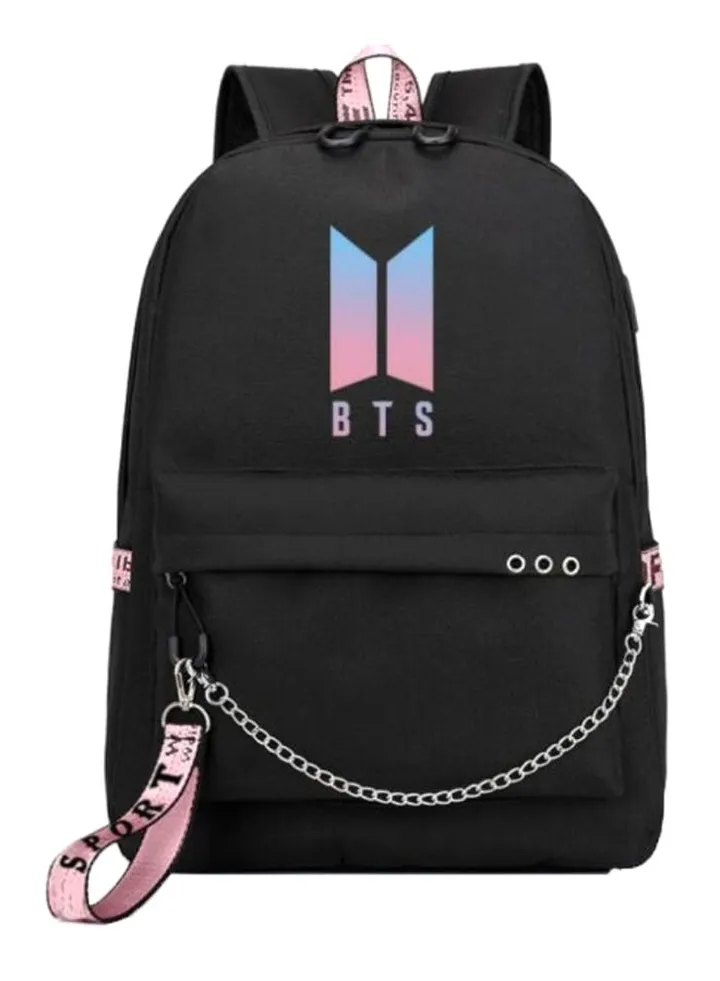 BTS Series School Backpack For Laptop 14-Inch Black