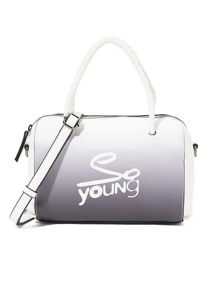 Dual Tone Shoulder Bag Black/White