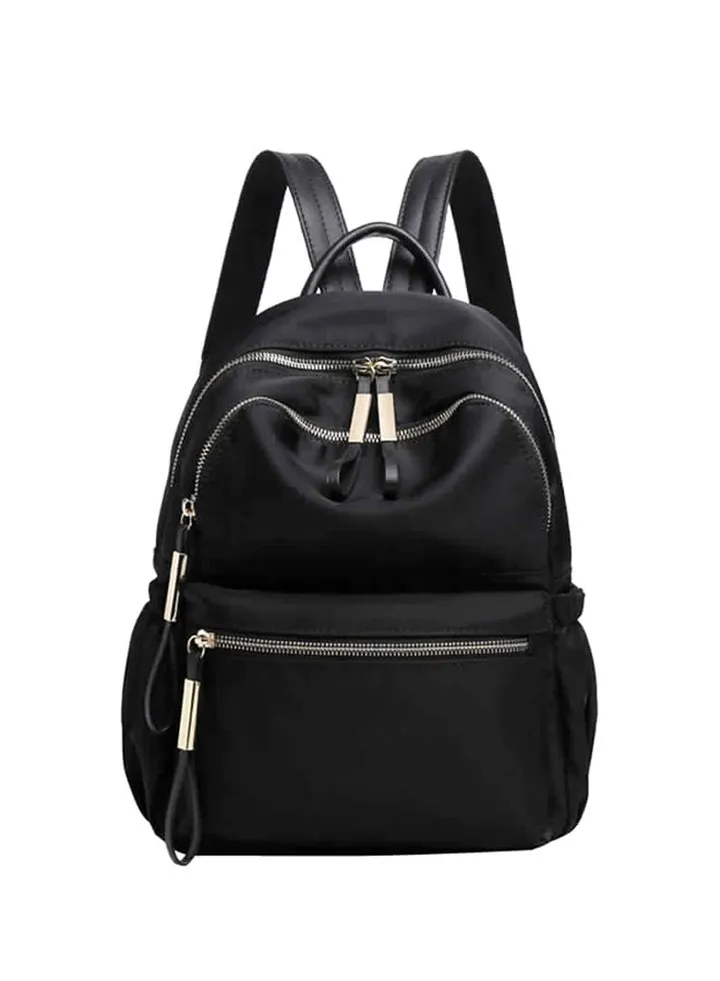 Waterproof Nylon Backpack Black