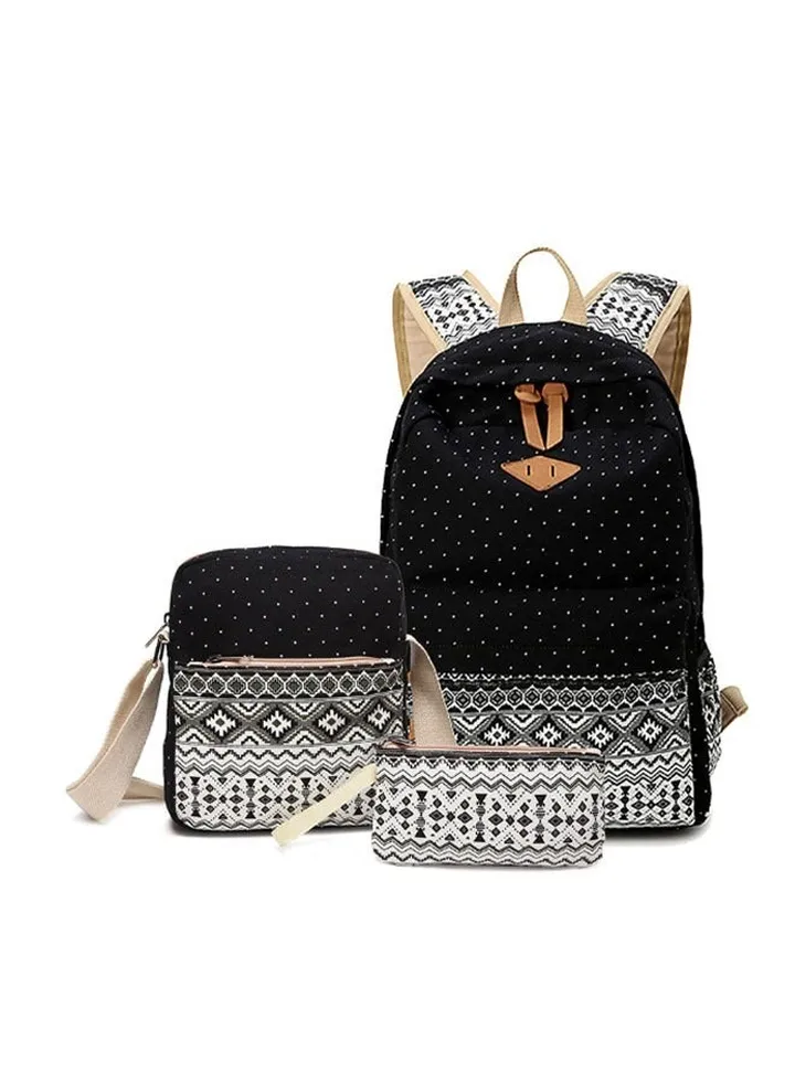 Three-piece Backpack Fashion Backpack Junior High School Students College Students Casual Schoolbag
