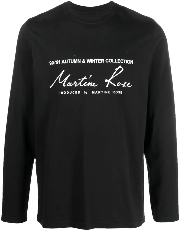 long-sleeve logo T-shirt