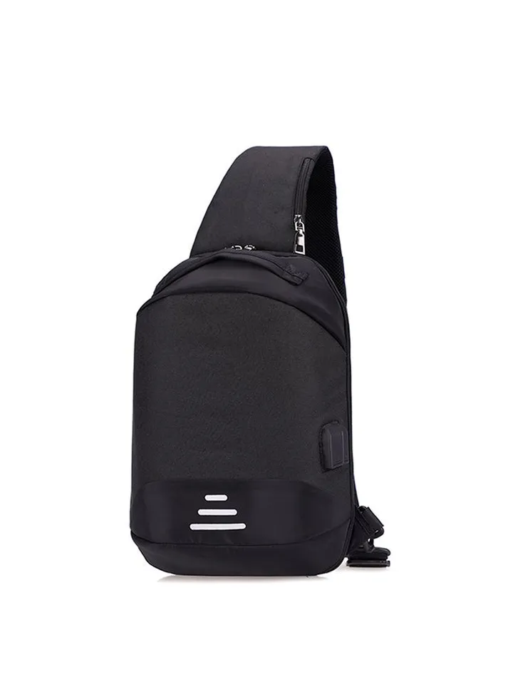 Anti-Theft Travel Backpack With USB Charging Port Black