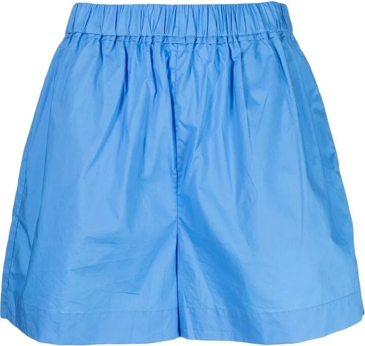 Wide-Leg Track Shorts
