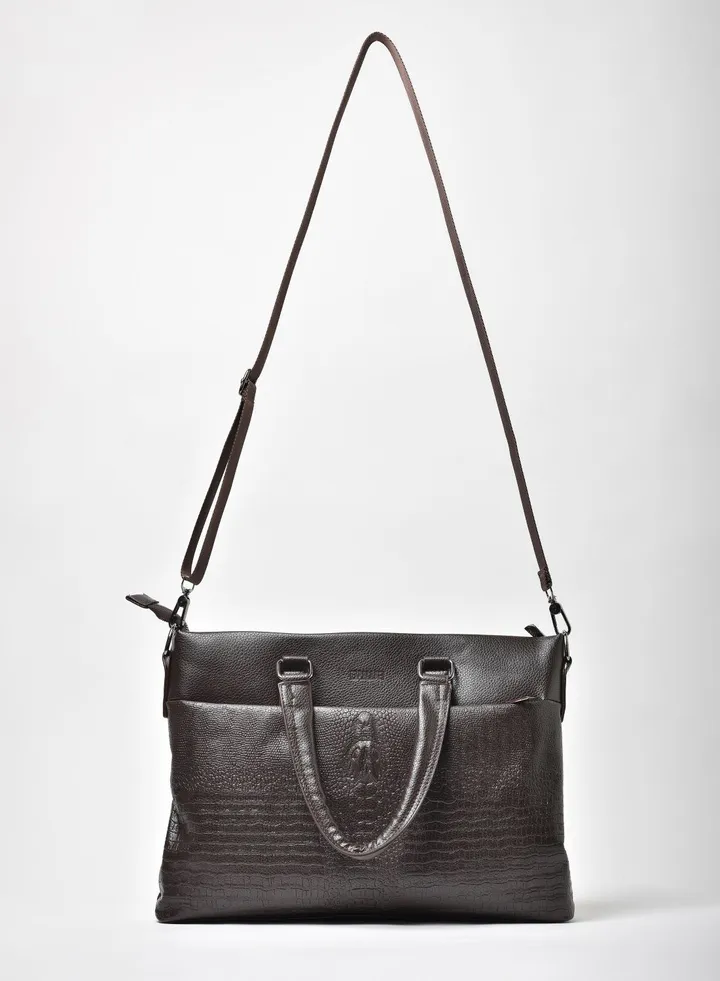Mens Casual Crossbody Bag Coffee Brown