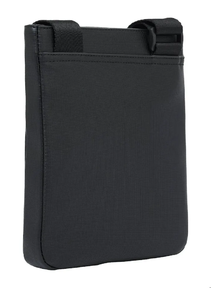 Men's Pique Textured Small Crossover Bag - Pique texture, Black