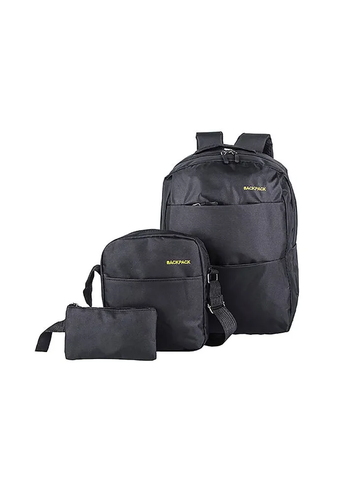 3 Piece Multifunctional Bags Set Black