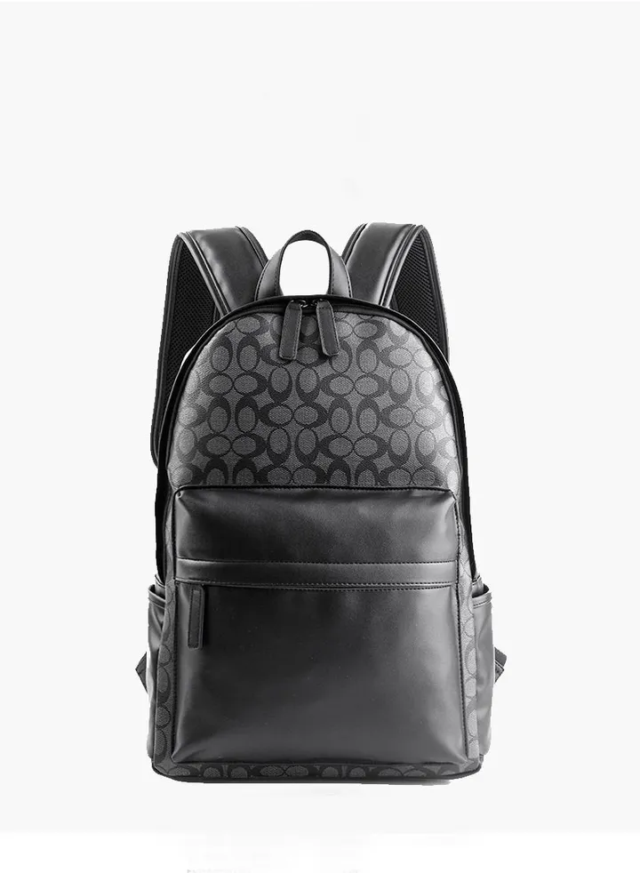 Leather Laptop Backpack for Men Wowen, School College Bookbag Casual Travel Daypack