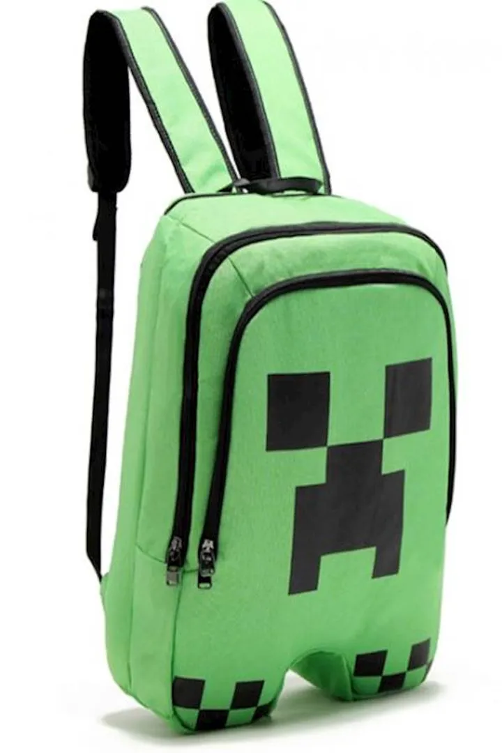 Teenager Minecraft Schoolbag Green