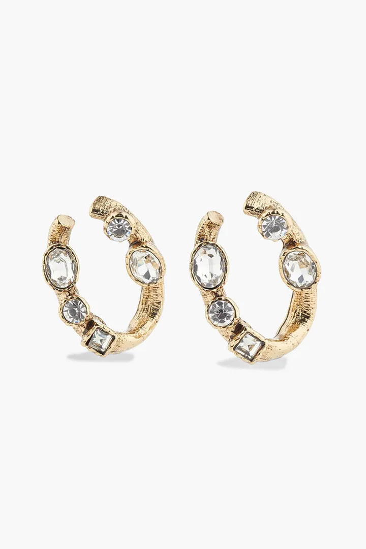 Gold-plated crystal earrings