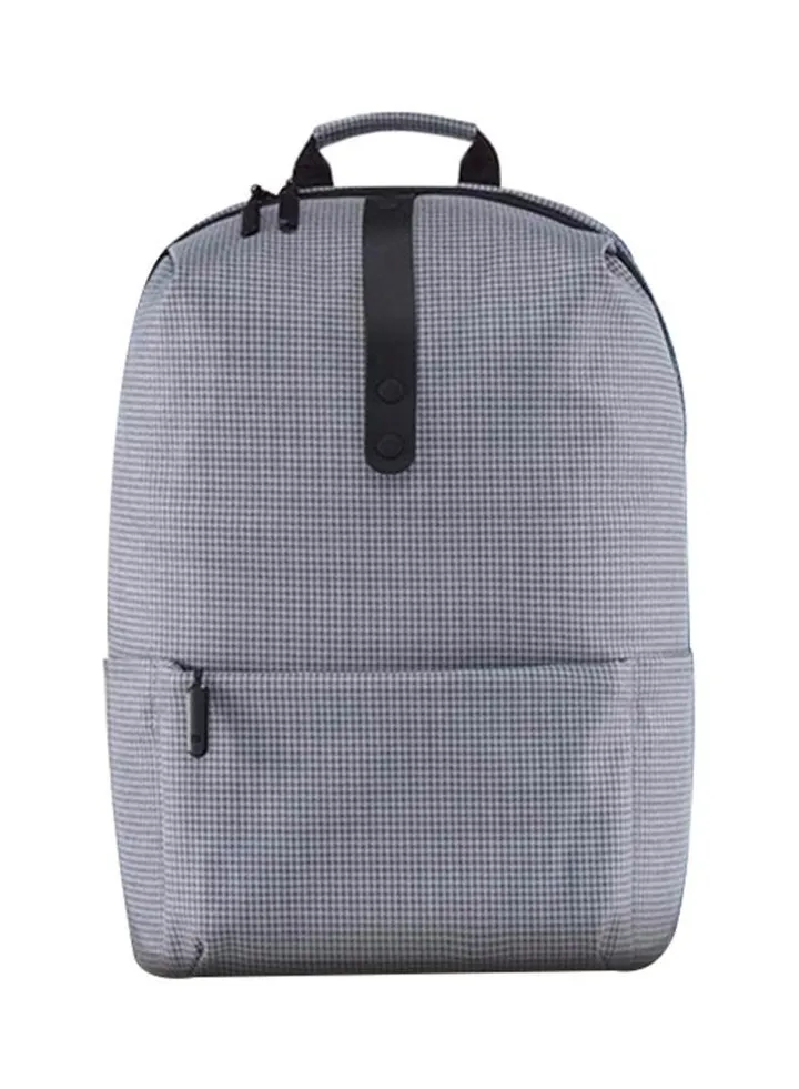 Zipper Closure Backpack Grey