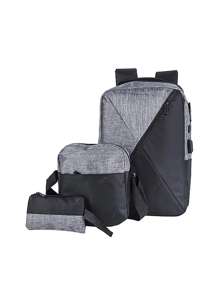 3 Piece Multifunctional Bags Set Grey
