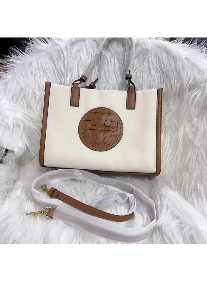 Luxury Stylish Handbag Small Ella Tote Bag Natural Classic Patch and Leather For Womens