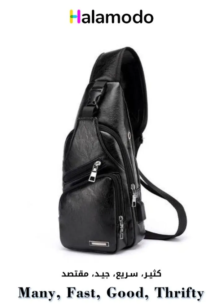 Shoulder Bag Leather Material Business People Large Capacity Handbag Chest Crossbody Bags