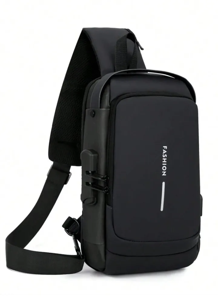 Water-Resistant Sling Outdoor Cross Body Bag With Power Bank