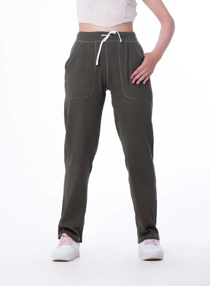 Ribbed cotton trousers