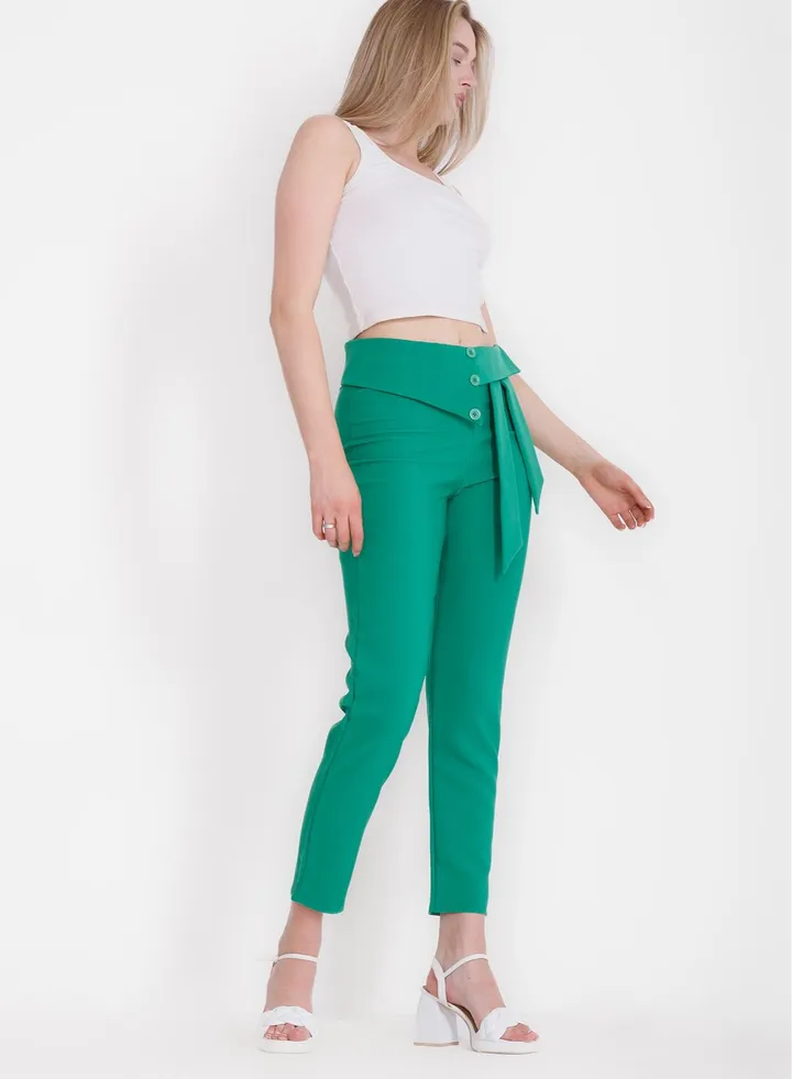 Women Rosoline Green Color Pants