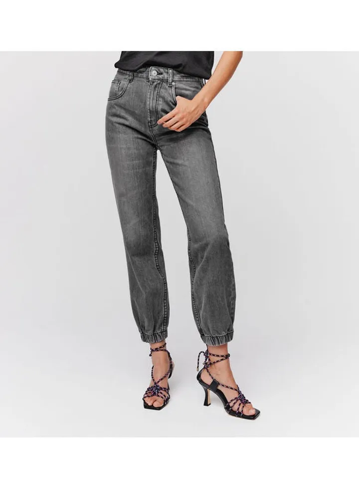 Denim jogging trousers