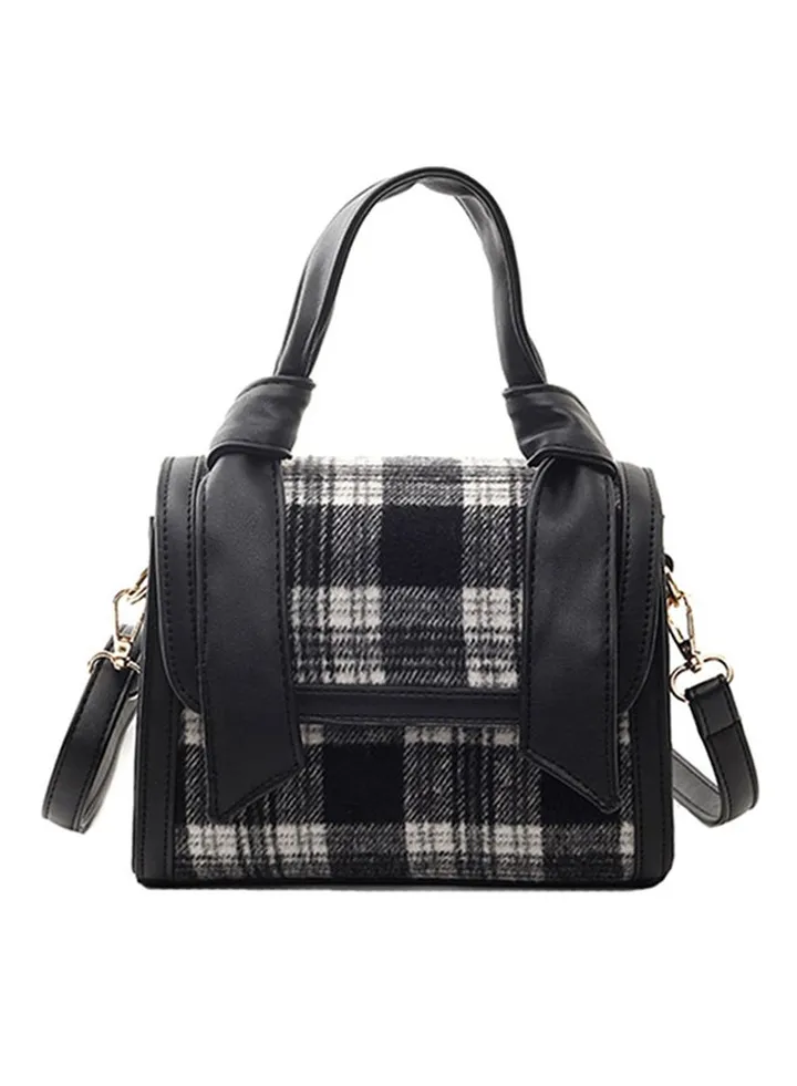 Fashion Light Weight Satchel Black/White